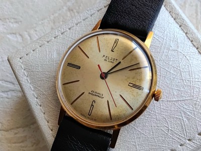 Soviet vintage Poljot de luxe watch, 23 j, 1960's, nice patina