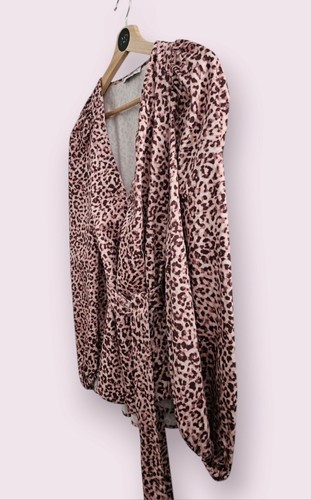 SHEIKE Instinct Animal Print Top SIZE 16 PINK Balloon Sleeves - Picture 6 of 12