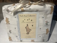 Winnie the Pooh Piglet Twin Bed Set: 1 Flat Sheet, 1 Fitted Sheet, 1 Pillow Case