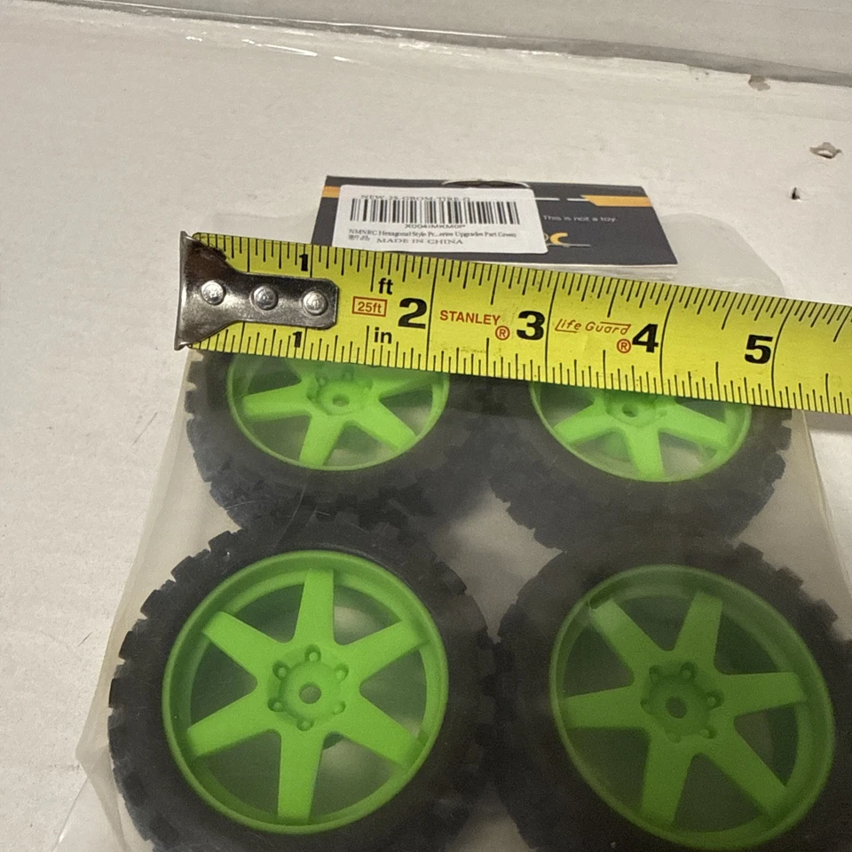 Neumáticos y ruedas hexagonales delanteros y traseros de 17 mm para buggy 1/8 Losi 8ight verde #3 Foto 4 de 4