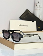 John Dalia Style Luxury Rectangular Sunglasses Grey Lens France Model Premium