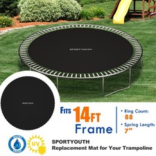 Replacement Trampoline Mat with 88 Rings Fit 14 ft Round Frame 6.5-7 inch Spring