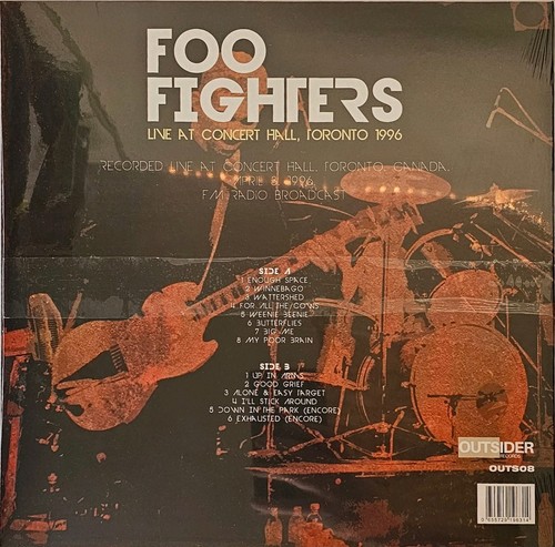 SEALED Foo Fighters LIVE @ Concert Hall, Toronto 1996 CLEAR Vinyl LP Record - Picture 2 of 2