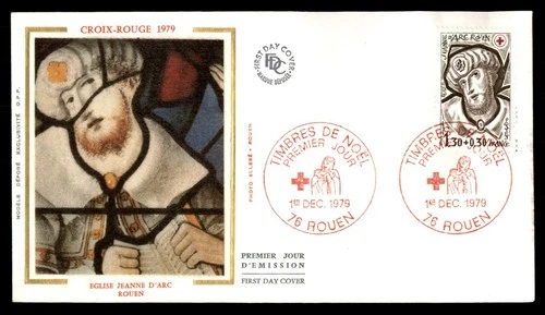 Mayfairstamps France FDC 1979 Red Cross Eglise Jeanne Arc First Day Cover aaw_30
