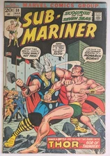Sub-Mariner #59 Marvel Comics 1973 VG Condition Sleeve & Board