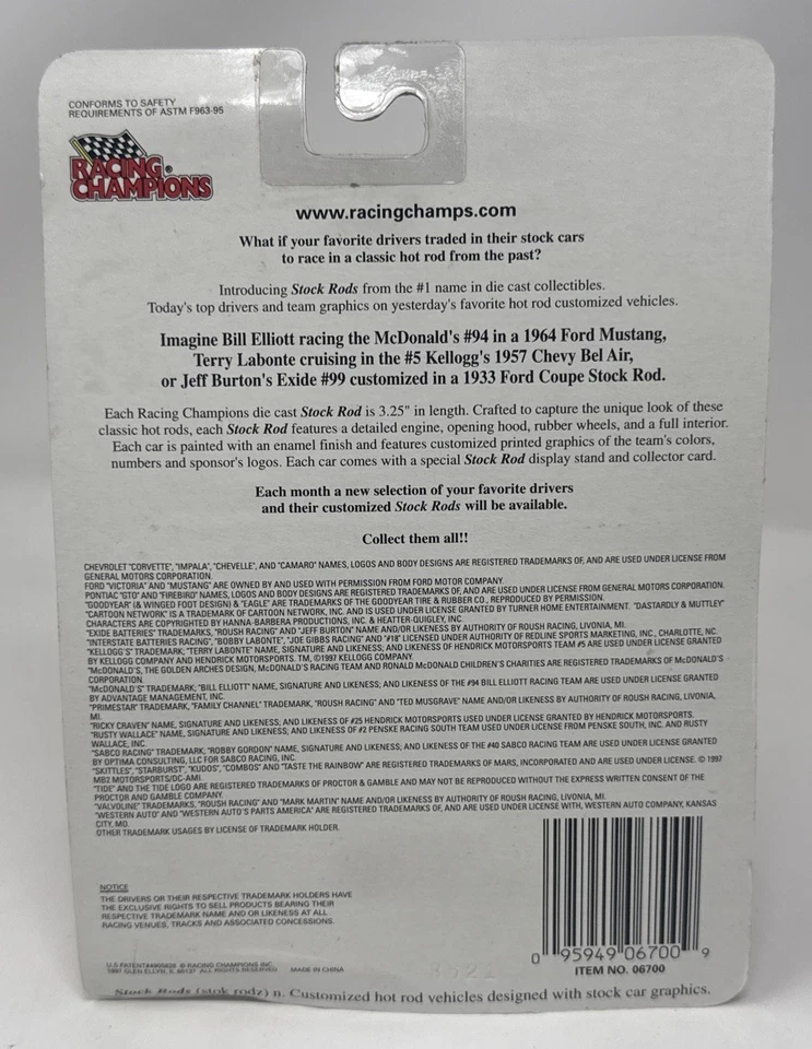 1958 Ricky Craven #25 Hendrick Racing Champions Stock Rods edición #8 1/64 Foto 2 de 2