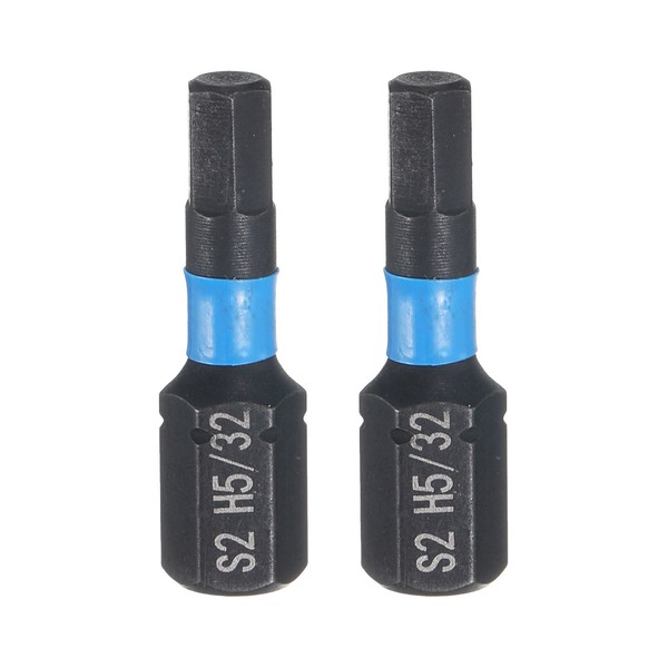 "2 StüCk H5/32 Sae Sechskant-Schraubendreher-Bit 1/4\" Schaft 1\" LäNge S2 Stahl"-image