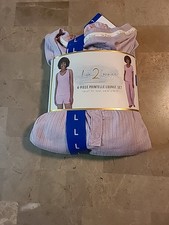 Live2Lounge Women  s 4-piece Pointelle Lounge Set, Purple, Size Medium New W/ Tag