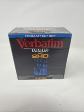 Verbatim DataLife Diskettes MF 2HD IBM Formatted 3.5" 1.44MB 10-Pack 87410 90mm