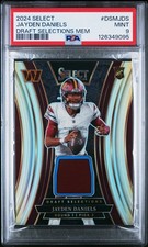 2024 Select Jayden Daniels #'d 57/149 Draft Selections Rookie Prizm PSA 9 MINT