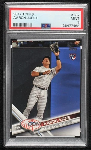2017 Topps Aaron Judge (Fielding) #287 PSA 9 MINT Rookie RC