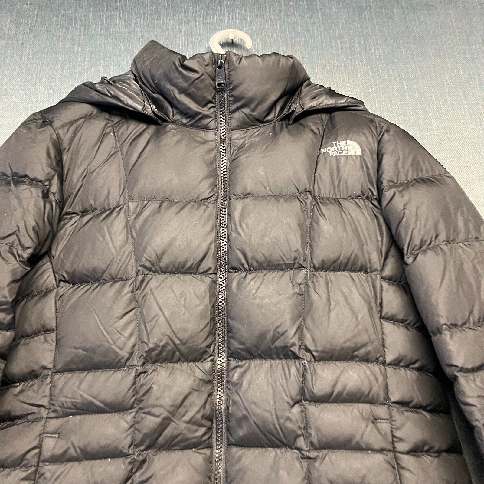 The North Face Women's Parka Jacket Size M Black 550 Down Quilted Puffer Winter thumbnail 2