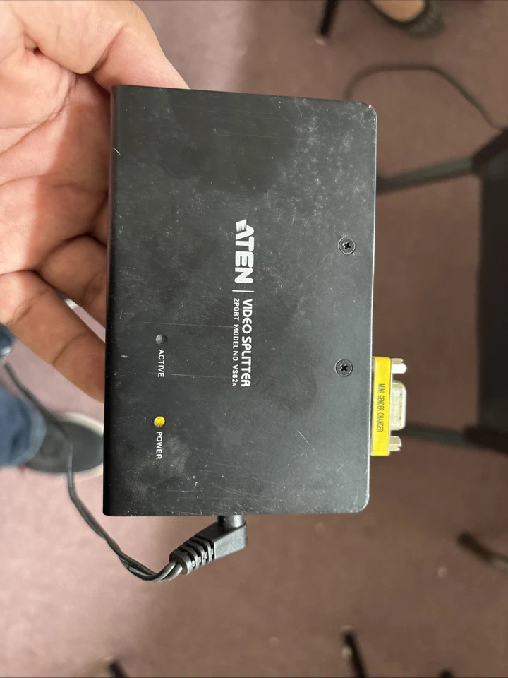 Aten 2 Port Video Splitter VS82A Two HDMI Ports 1 VGA Port Includes Cable - Image 4 of 4