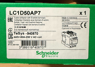 NEU!!! Schütz 3p +1S+1Ö 22 kW 50 A 400 V AC3 Spule 230 V AC LC1D50AP7
