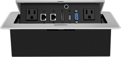 Table Pop up Power Strip Date Hub Connection Box with Outlet Network HDMI for...