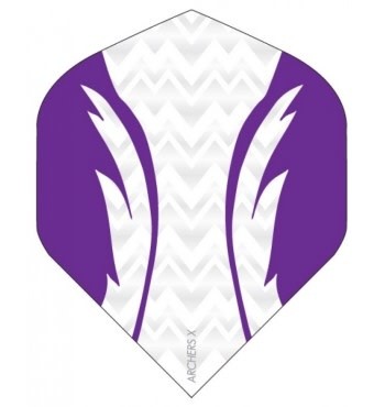 Archers X Pro White Purple Standard Dart Flights - Picture 1 of 1