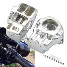 For Harley Road Electra Glide 1996-2013 Chrome Handlebar Switch Housing Covers