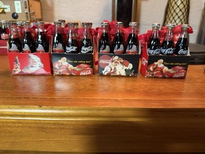 Vintage Mini 3inch Coca-Cola Bottles.Santa Claus,rare 1 Of 5,000 4 6 Packs