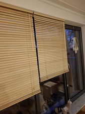 Ventanara Holzjalousie Echtholz 110 x 130 cm Farbe natur, 35mm Lamellen