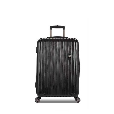 SWISSGEAR Energie Hardside Medium Checked Spinner Suitcase - Black