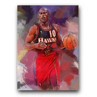 Mookie Blaylock Art Card Limited 39/50 Edward Vela Signed (Atlanta Hawks)