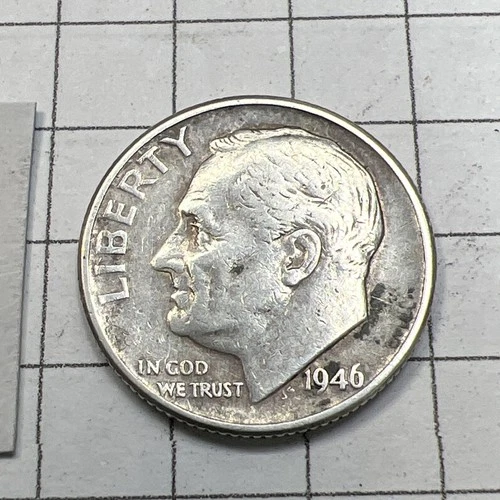 1946 GOOD CONDITION     Roosevelt Dime - 90% Silver - Free Shipping