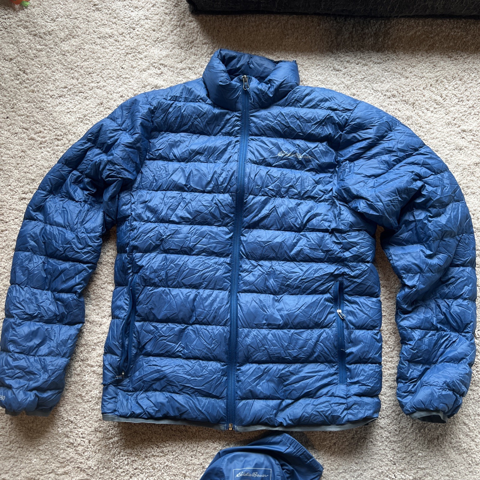 Eddie Bauer 650 Fill Down Jacket Blue Small