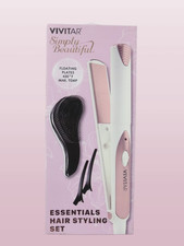 VIVITAR CERAMIC TOURMALINE FLAT IRON PLUS 2 HAIR CLIPS