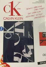 Calvin Klein Men's CK ONE Microfiber Hip Brief Navy with white logos L