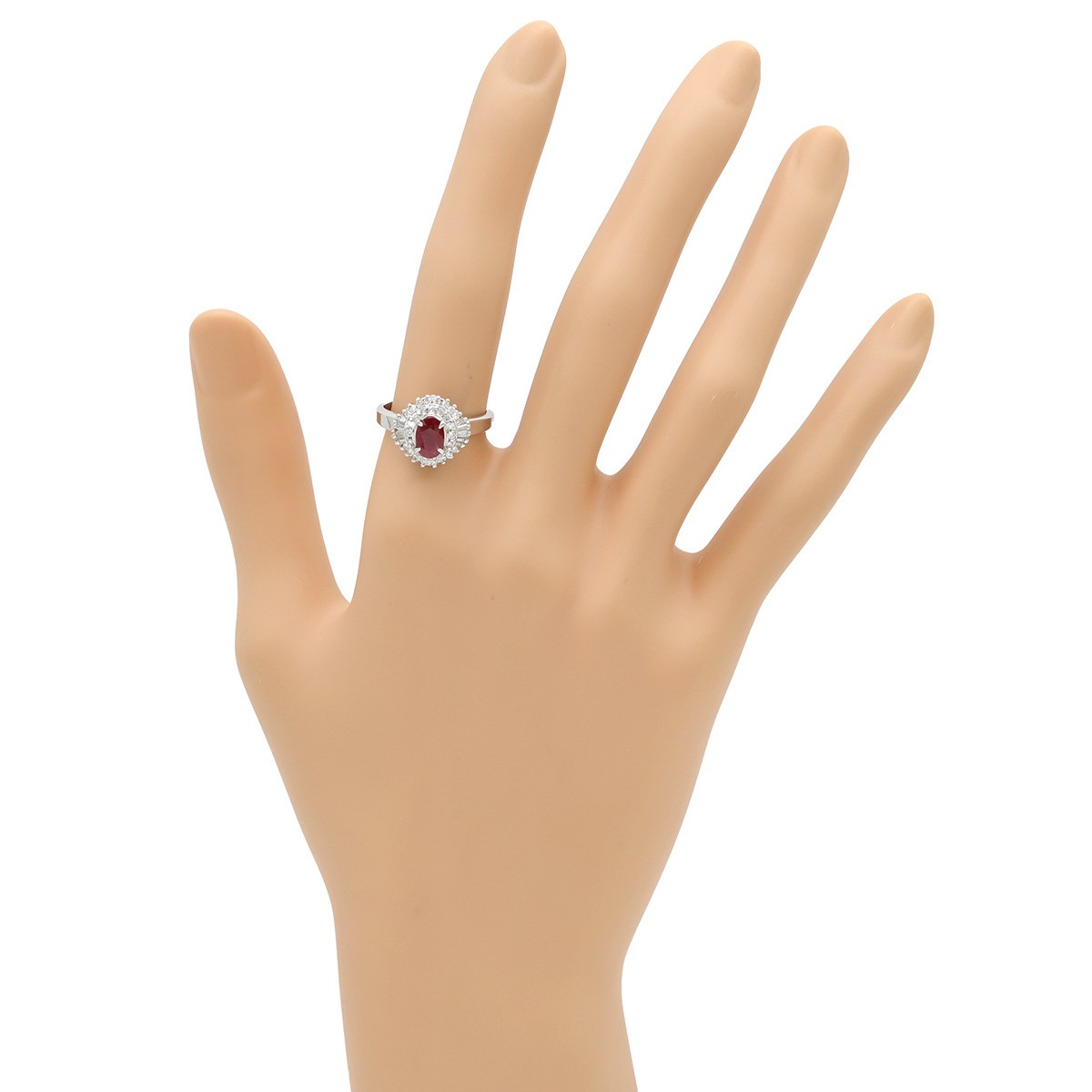 Ring ring Ruby da Earring Pt900 Ruby diamond Plat… - image 7