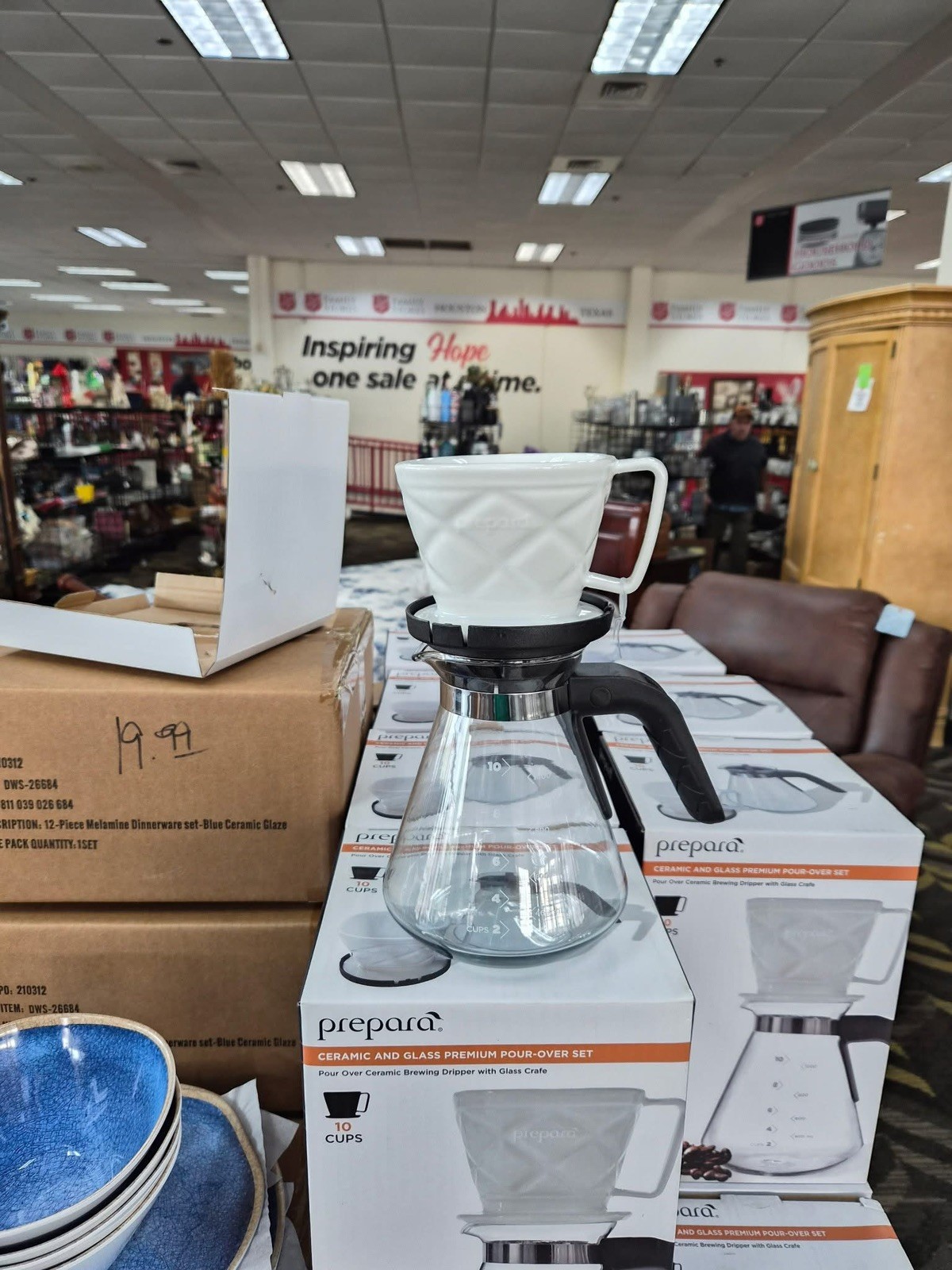 Prepara Coffee Pour Over, 10 Cup, White | In Box Brand New