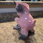 Vintage HULL Pottery Ebb Tide Angel Fish Vase/Planter Pink Speckled Black Signed