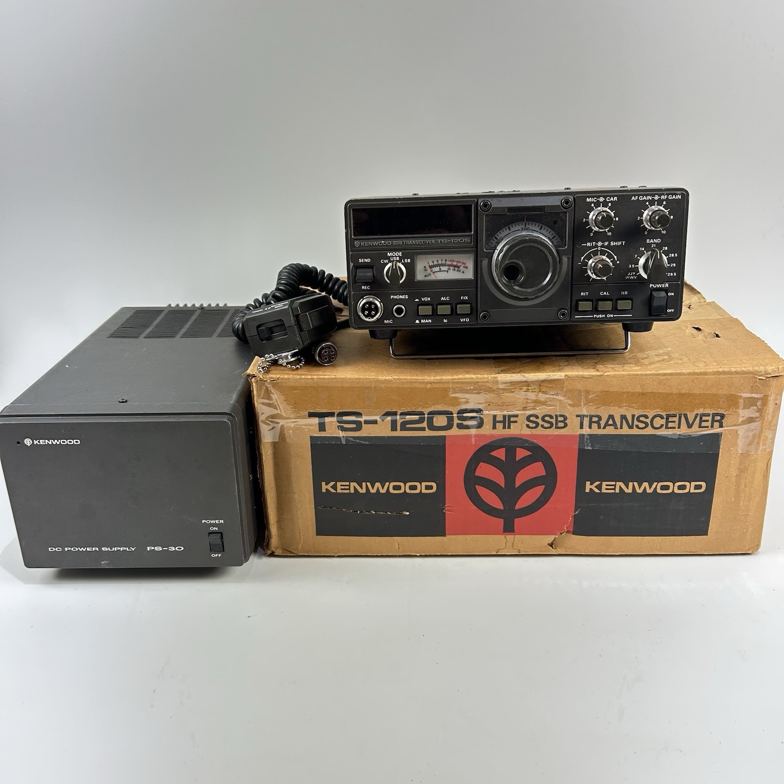 KENWOOD TRIO TS-120S HF SSB 100W Transceiver Radio & Power Supply PS-30 UNTESTED. Available Now for $299.00