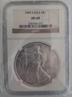 2004 $1 American Silver Eagle NGC MS69