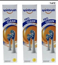 6 pc Arm Hammer Spinbrush Pro Clean Soft Electric Toothbrush Replacement Heads