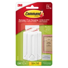 Command Wire-Backed Picture Hanger [Removable]: 3-pack (White)