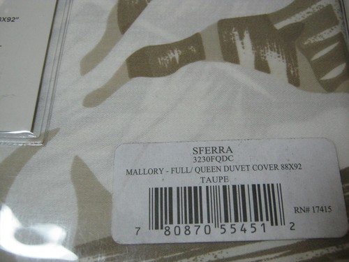 Nueva funda nórdica completa/queen Sferra Mallory y fundas euro continentales color topo floral - Imagen 5 de 9