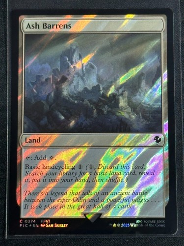 Magic MTG Final Fantasy Collector's Commander Surge Foil Ash Barrens SP FFX