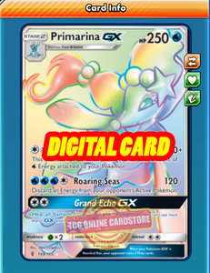 Rr Primarina Gx Rainbow Rare For Pokemon Tcg Online Ptcgo Digital Card Ebay