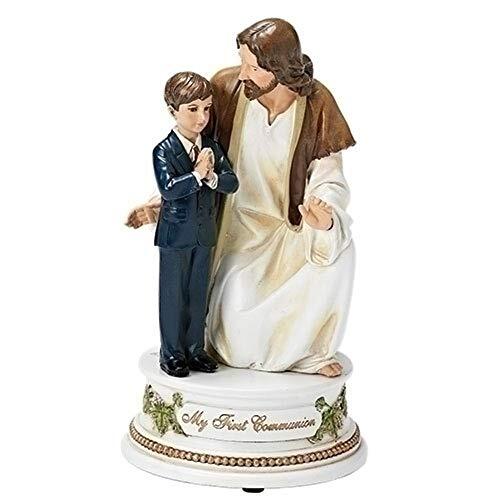 Joseph Studio 7.25 Inch Tall Musical Jesus with Boy Communion Figurine - Picture 1 of 2