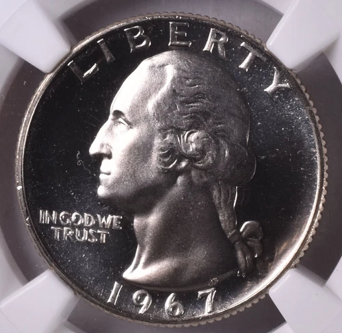 1967 SMS Washington Quarter - NGC MS67 CAMEO 