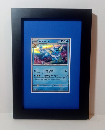 Vaporeon Gerahmte Pokemon Karte Plaque Scharlachrot & Violett 151 134/165 - Bild 1 von 4