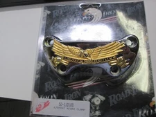 EMGO HANDLEBAR TOP CLAMP COVER - GOLD EAGLE  SPIRIT / HARLEY HD 3 1/2" FOR 1"