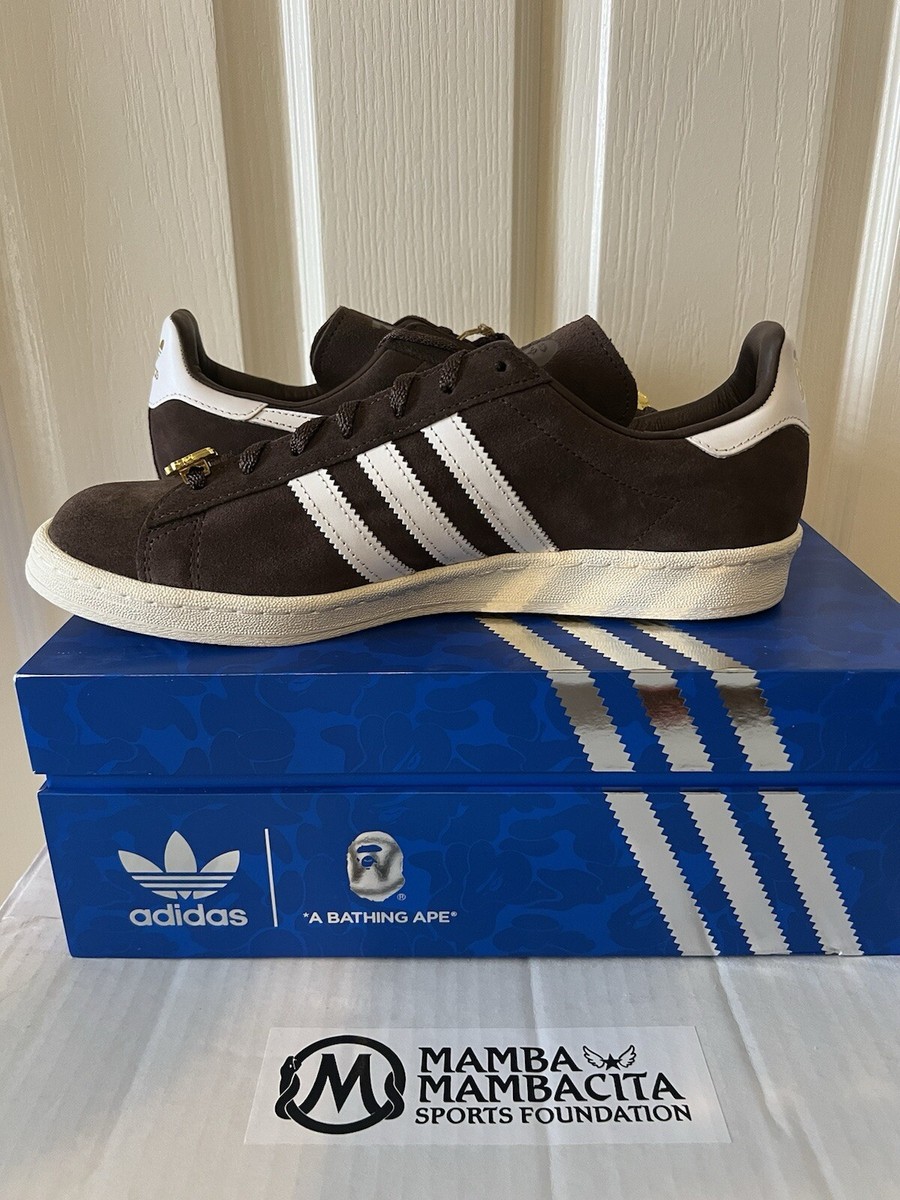 Size 10 adidas BAPE x Campus 80s 30th Anniversary Brown Navy