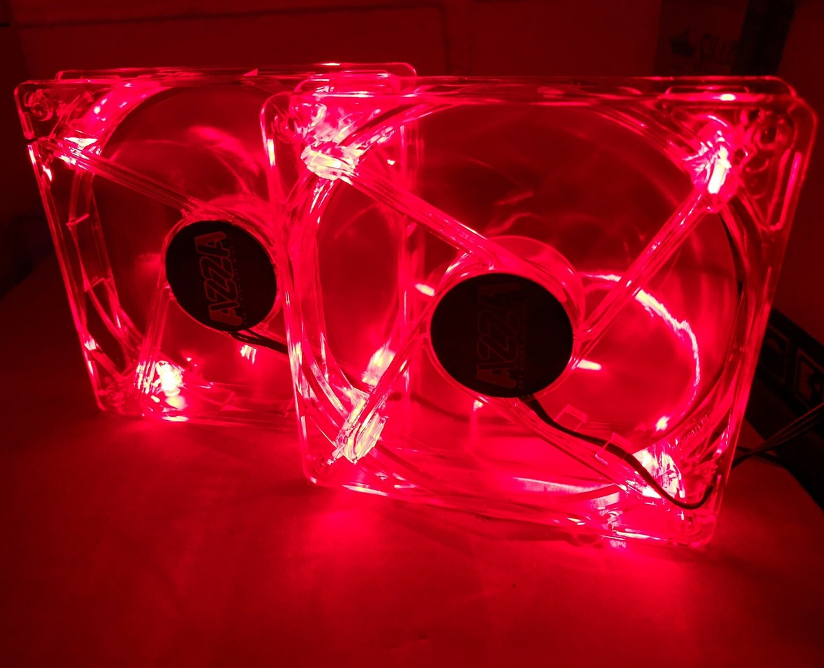 azzaページ Lot 2: New AZZA PC Gaming Tower Case Quad RED LED 120mm 3