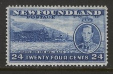 TERRANOVA 241 SG 265 1937 24c BELL ISLAND KGVI CORONATION LP14,1x14,1 MPH