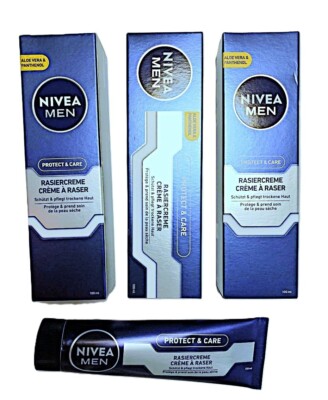 4x 100ml Nivea MEN Protect & Care Rasiercreme