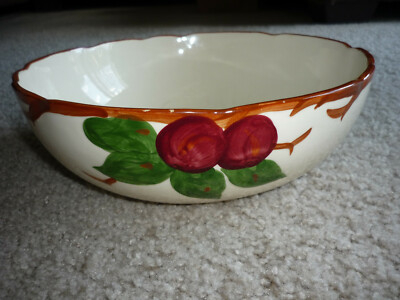 VINTAGE FRANCISCAN EARTHENWARE APPLE BOWL, OVEN-SAFE