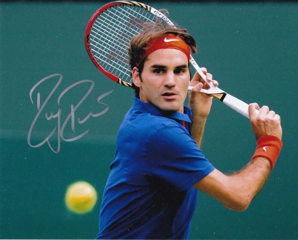 Photo Dédicacée Roger Federer 8x10 Brillante - Signée Avec Certificat D'authenticité GlobalCOA