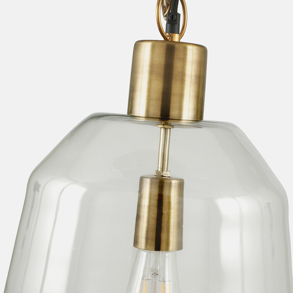 Glass Bottle Ceiling Light Drop Pendant Ceiling Light Gold Metal